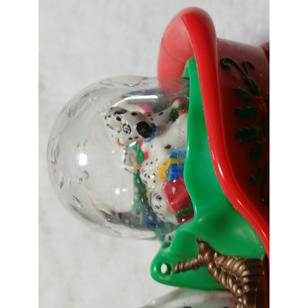 2 Mcdonald's 101 Dalmatian Christmas Snow Globe Ornaments From The '90s - Picture 7 of 9